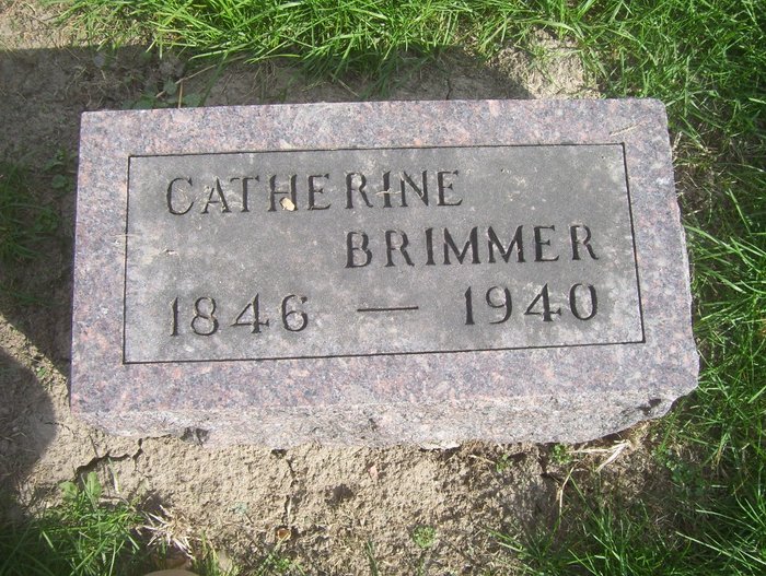 Photo of headstones/Catherine Brimmer 1846-1940 hdstn Kent cem Iowa